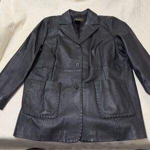 Terry Lewis Classic Luxuries Black Leather Jacket 2X